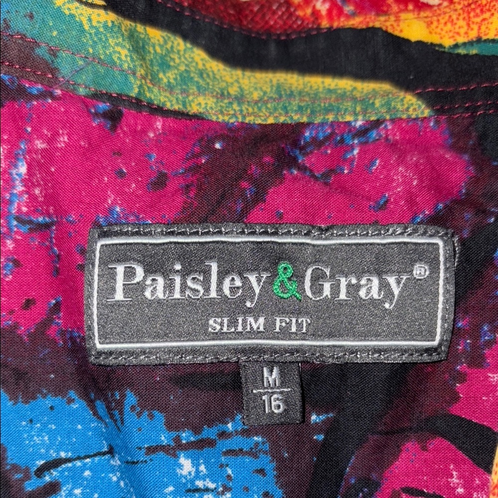 Paisley & Gray Artistic Red and Blue Button Down Shirt - Picture 2 of 6